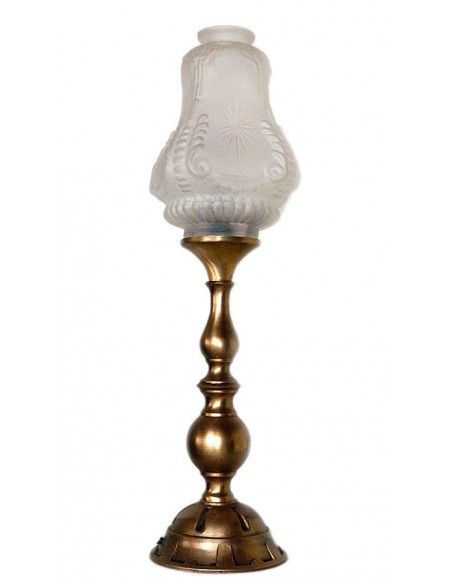 Λάμπα με μοναδικό γυαλί αντικέ.