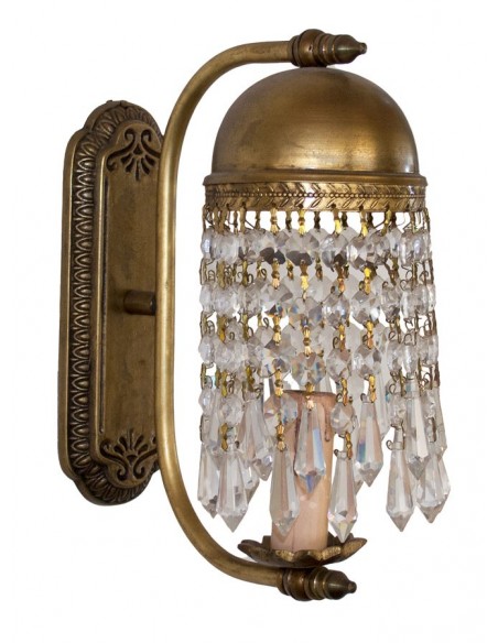 Απλίκα με ασύμμετρα διάφανα κρύσταλλα