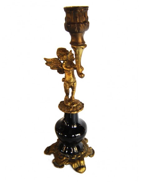 Κηροπήγιο μπρούτζινο χειροποίητο με θέσεις για δύο κεριά